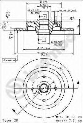 Тормозной диск 08.5051.10 BREMBO