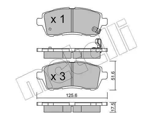Комплект тормозных колодок, диско 2207930 METELLI