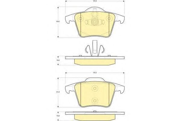 Комплект тормозных колодок, диско 6115662 GIRLING