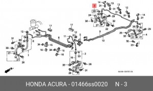 Тормозной шланг 01466SS0020 HONDA