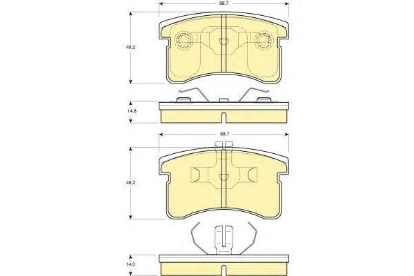 Комплект тормозных колодок, диско 6131269 GIRLING