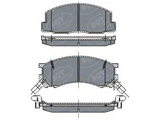 Комплект тормозных колодок, диско SP262 SCT