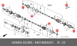 ШРУС 44014S84A51 HONDA