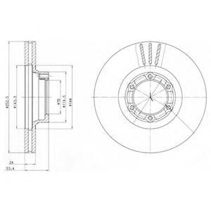 Тормозной диск BG2284 DELPHI