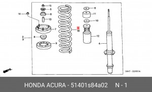 Пружина ходовой части 51401S84A02 HONDA