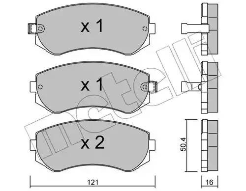Комплект тормозных колодок, диско 22-0304-0 METELLI