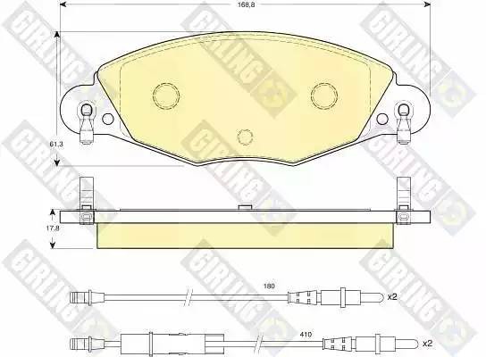 Комплект тормозных колодок, диско 6114494 GIRLING