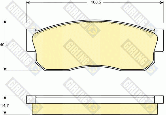 Комплект тормозных колодок, диско 6109889 GIRLING