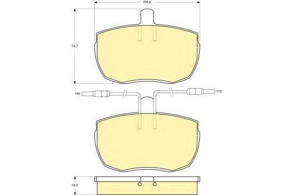 Комплект тормозных колодок, диско 6103426 GIRLING