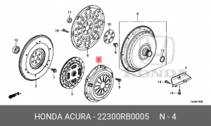 Корзина сцепления 22300RB0005 HONDA