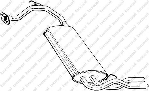 Глушитель выхлопных газов конечный 278-353 BOSAL