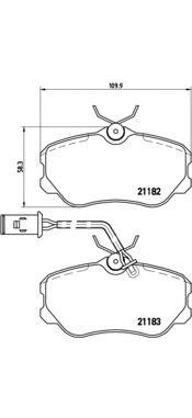 Комплект тормозных колодок, диско P 23 047 BREMBO