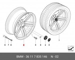 Диск колеса 36 11 7 835 146 BMW