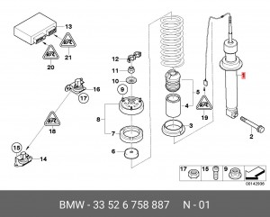 Амортизатор подвески 33 52 6 758 887 BMW