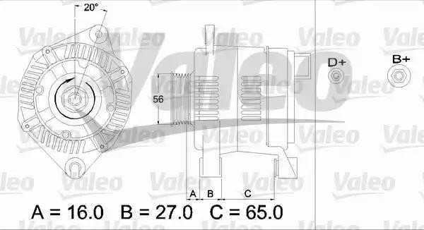 Генератор 436344 VALEO PHC