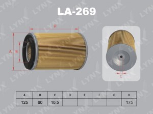 Фильтр воздушный LA-269 LYNXAUTO