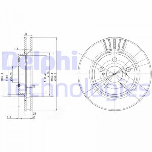Тормозной диск BG3187 DELPHI