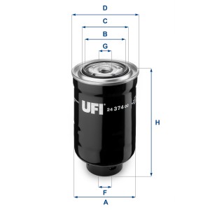 Топливный фильтр 24.374.00 UFI