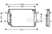 Конденсатор, кондиционер 52005027 VAN WEZEL