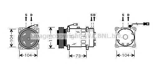 Компрессор, кондиционер CNK180 AVA