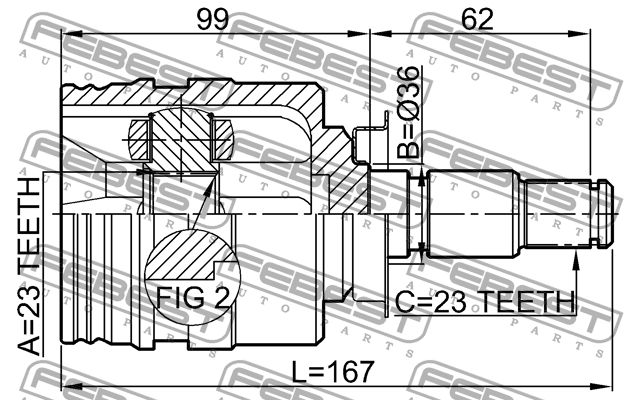 ШРУС 0111-SXA10RH FEBEST