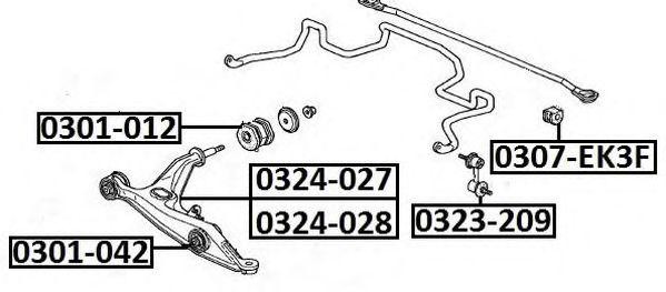 Рычаг подвески 0324-027 ASVA