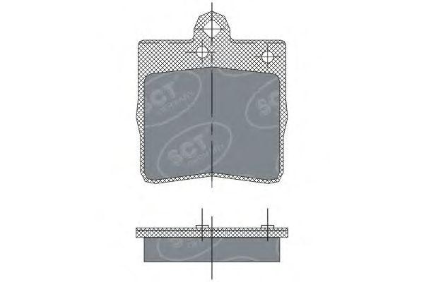 Комплект тормозных колодок, диско SP247 SCT