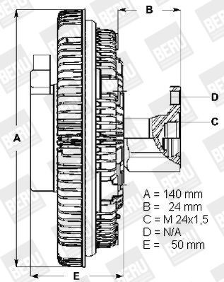 Сцепление, вентилятор радиатора LK012 BERU