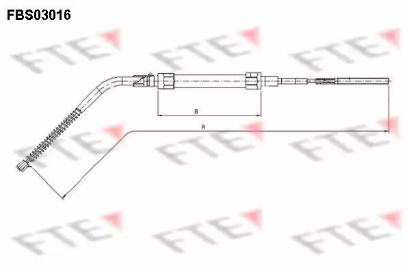Трос, стояночная тормозная система FBS03016 FTE
