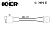 Сигнализатор, износ тормозных колодок 610091E ICER