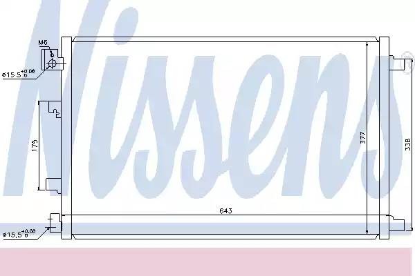 Конденсатор, кондиционер 940038 NISSENS