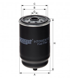 Топливный фильтр H70WDK13 HENGST