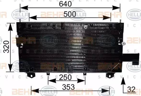 Конденсатор, кондиционер 8FC351036461 HELLA