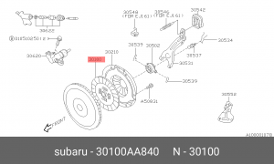 Диск сцепления 30100AA840 SUBARU