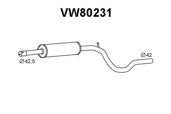 Предглушитель выхлопных газов VW80231 VENEPORTE