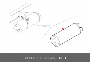 Система выпуска ОГ 500390926 IVECO