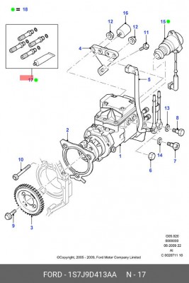 Ремкомплект, распределитель зажигания 1S7J9D413AA FORD