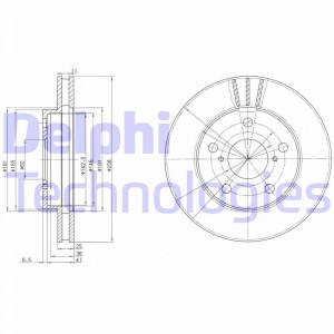 Тормозной диск BG3355 DELPHI