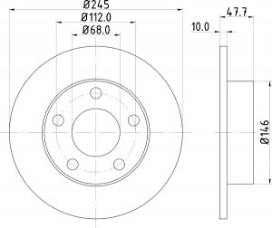 Тормозной диск MDC831 MINTEX