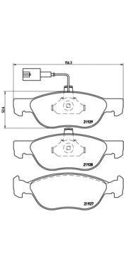 Комплект тормозных колодок, диско P23070 BREMBO