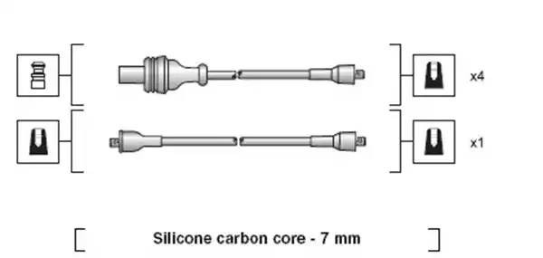 Ккомплект проводов зажигания 941318111012 MAGNETI MARELLI