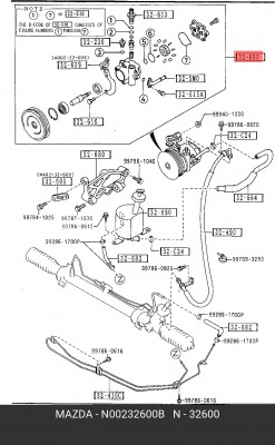 Гидравлический насос, рулевое управление N002-32-600B MAZDA