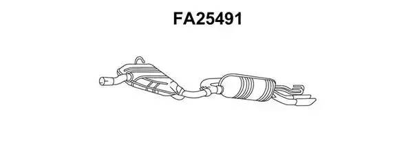 Глушитель выхлопных газов конечный FA25491 VENEPORTE