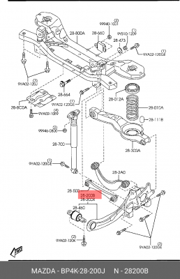 Сайлентблок BP4K-28-200J MAZDA