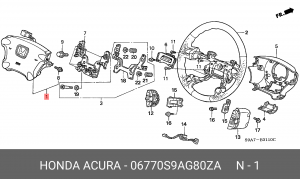 Подушка безопасности руля 06770S9AG80ZA HONDA