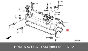 Прокладка, крышка головки цилиндра 12341PM3000 HONDA