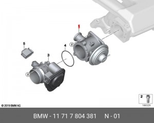 Клапан рециркуляции выхлопных газов EGR 11 71 7 804 381 BMW