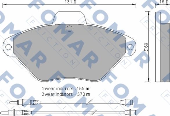Колодки тормозные дисковые 51592581 ROULUNDS BRAKING