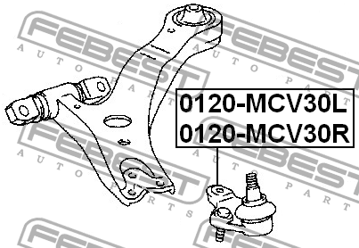 Опора шаровая подвески 0120-MCV30L FEBEST