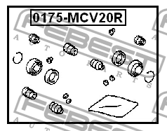 Суппорт тормозной (ремкомплект) 0175-MCV20R FEBEST